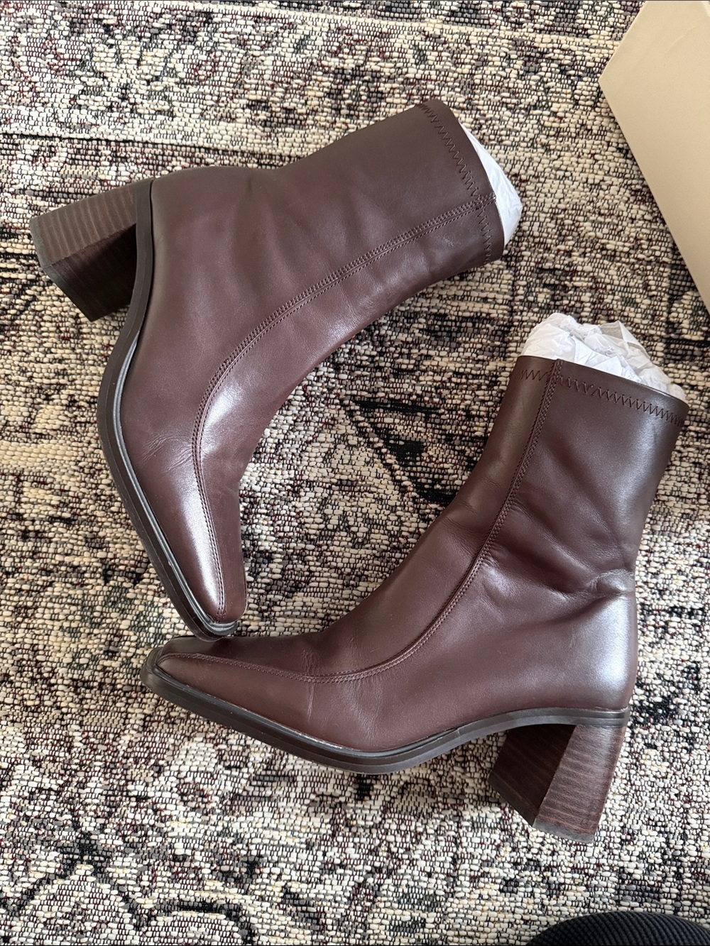 Tony Bianco Dark Brown Mid-Calf Block Heel Boots ‘Dusty’ - Picture 5 of 7